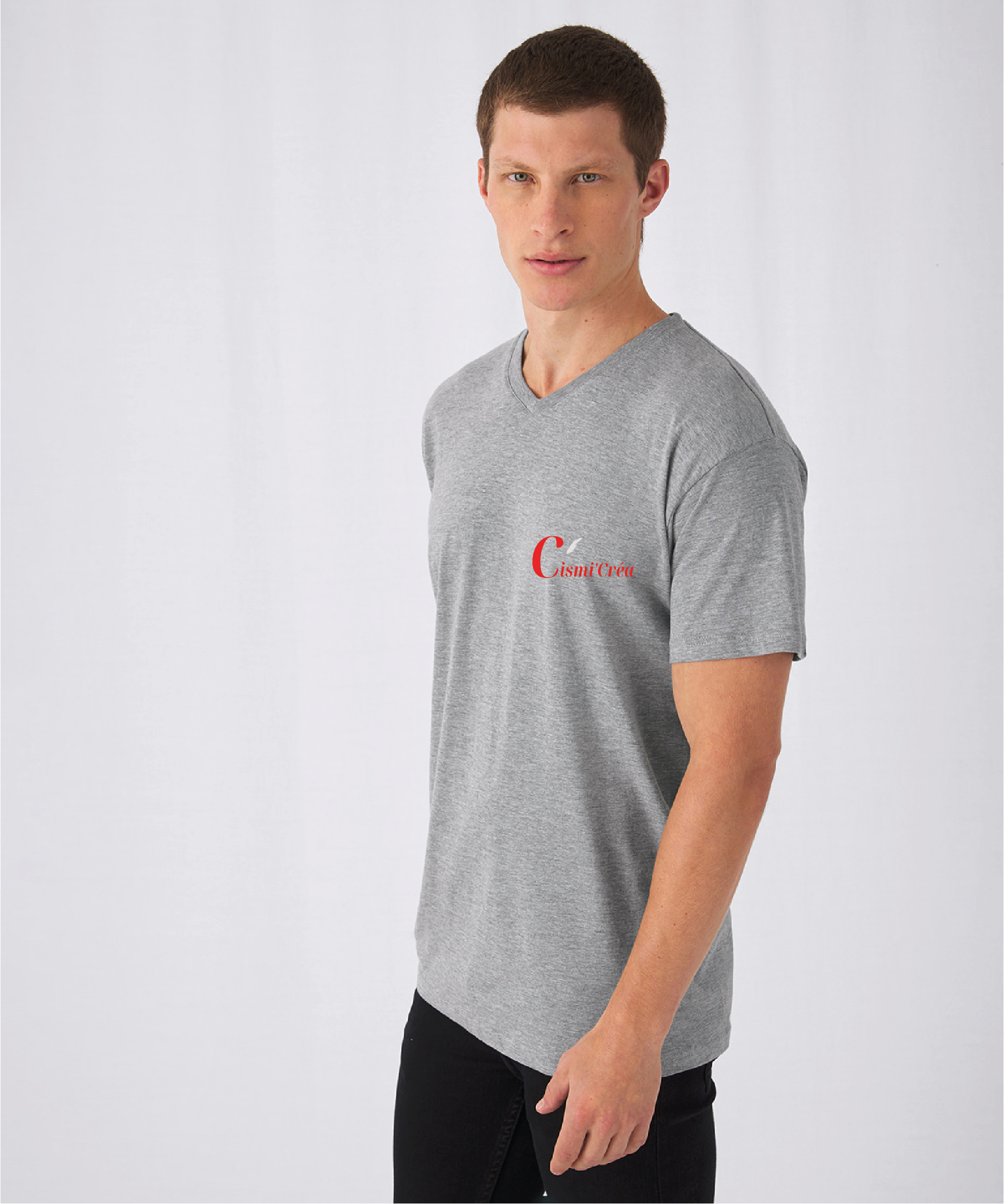 T-Shirt col V à personnaliser BC153