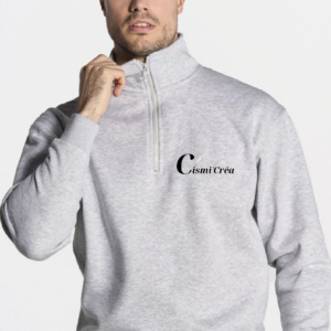 Sweat col zippé à personnaliser JK298